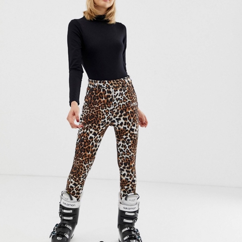 ASOS petite leopard ski pants